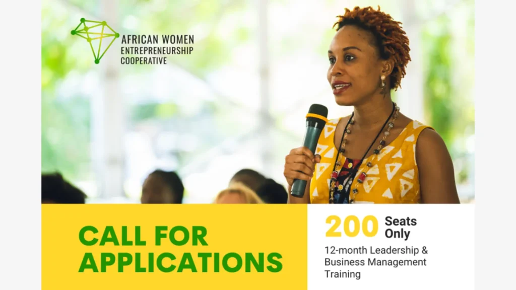 Call For Applications: African Women Entrepreneurship Cooperative Cohort 8 (12-month leadership and business management capacity-building program)